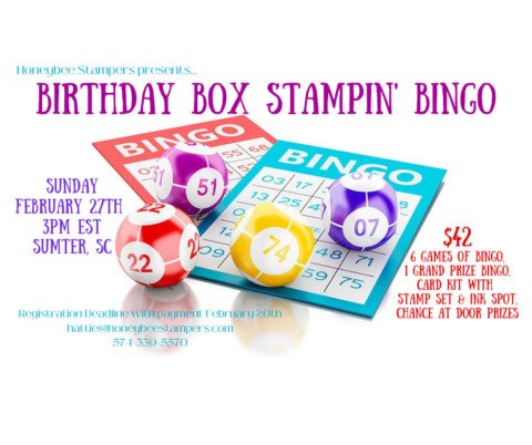 BIRTHDAY BOX STAMPIN' BINGO - Honeybee Stampers